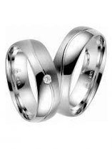 Strakke witgouden Trouwringen