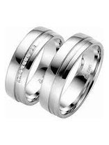 Strakke witgouden Trouwringen