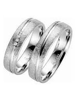 Strakke witgouden Trouwringen