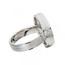 Strakke witgouden Trouwringen