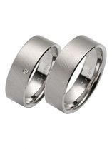 Strakke witgouden Trouwringen