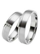 Strakke witgouden Trouwringen