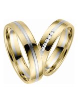 Strakke Bicolor Trouwringen