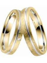 Strakke Bicolor Trouwringen