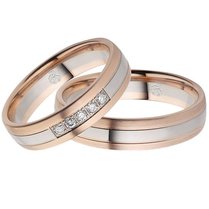 Strakke Bicolor Trouwringen