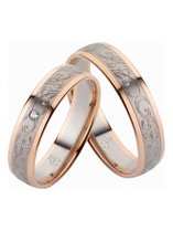 Strakke Bicolor Trouwringen
