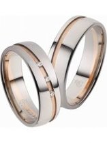 Strakke Bicolor Trouwringen