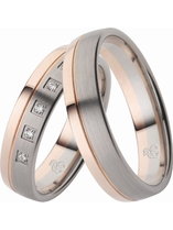 Strakke Bicolor Trouwringen