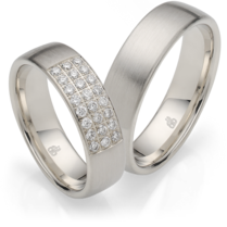 Strakke witgouden Trouwringen