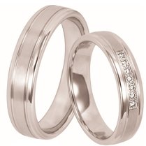 Strakke witgouden Trouwringen