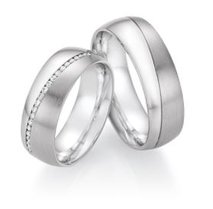 Strakke Witgouden Trouwringen