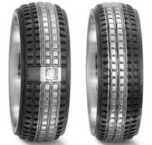 Trouwringen Titanium met Carbon