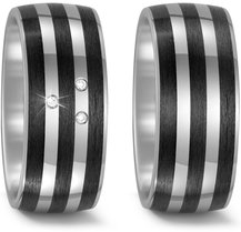 Trouwringen Titanium met Carbon