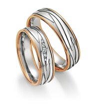 Strakke Bicolor Trouwringen