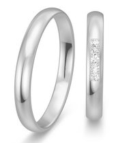 Klassieke witgouden trouwringen