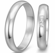 Klassieke Platina Trouwringen glanzend