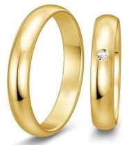 Bolle geelgouden trouwringen Bolle geelgouden trouwringen