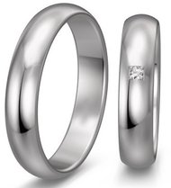 Klassieke Palladium Trouwringen glanzend