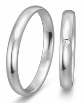 Klassieke Platina Trouwringen glanzend Klassieke Platina Trouwringen glanzend