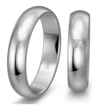 Klassieke Palladium Trouwringen glanzend