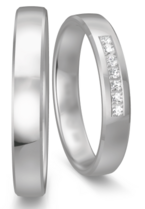 Klassieke Platina Trouwringen glanzend