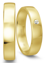 Klassieke geelgouden trouwringen