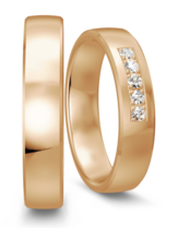 Rose gouden trouwringen 4,5 mm