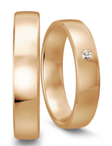 Rose gouden trouwringen 4,5 mm