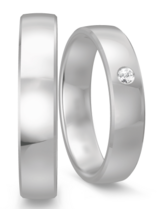 Klassieke Platina Trouwringen glanzend Klassieke Platina Trouwringen glanzend