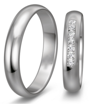 Klassieke Palladium Trouwringen glanzend