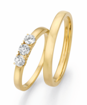 Geelgouden Trilogy Trouwringen