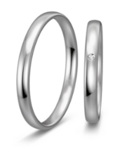 Klassieke Palladium Trouwringen glanzend