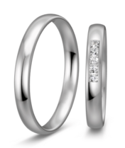 Klassieke Palladium Trouwringen glanzend