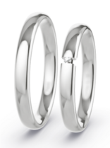 Klassieke Platina Trouwringen glanzend Klassieke Platina Trouwringen glanzend