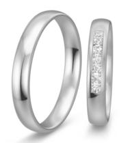 Klassieke Platina Trouwringen glanzend