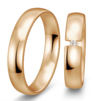 Rose gouden trouwringen Rose gouden trouwringen
