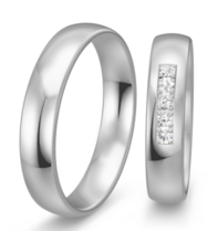 Klassieke Platina Trouwringen glanzend