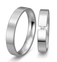 Klassieke Palladium Trouwringen glanzend