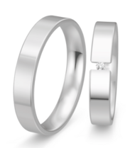 Smalle witgouden ring