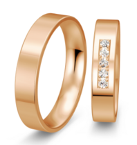 Rose gouden trouwringen Rose gouden trouwringen