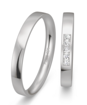 Klassieke Platina Trouwringen glanzend