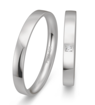 Klassieke Platina Trouwringen glanzend