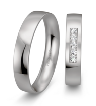 Klassieke Palladium Trouwringen glanzend