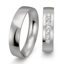 Klassieke Palladium Trouwringen glanzend