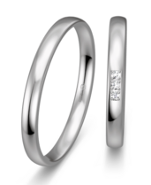 Klassieke Palladium Trouwringen glanzend