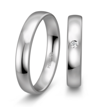 Klassieke Palladium Trouwringen glanzend