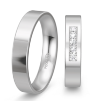 Klassieke Platina Trouwringen glanzend