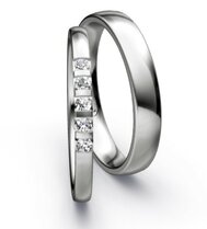 Memoire ringen platina 5 briljanten Memoire ringen platina 5 briljanten