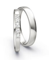 Memoire ringen witgoud 5 briljanten