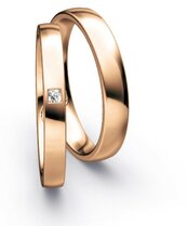 Memoire ringen rosegoud 1 briljant